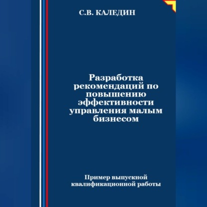 Разработка рекомендаций по повышению эффективности управления малым бизнесом (Сергей Каледин)